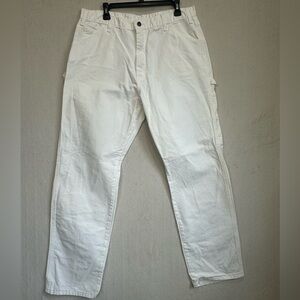Dickies Men's White Utility Painters Carpenter Pants Sz 38 x 34